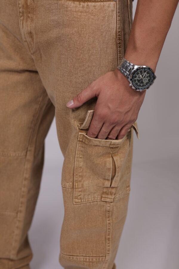 PERIES EAGLE Men’s Jeans Pant, Brown - Image 2