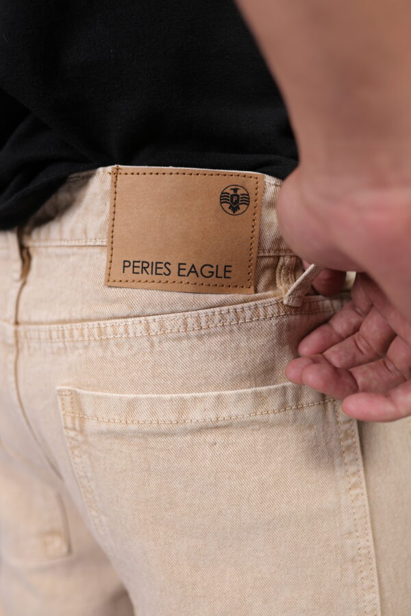 PERIES EAGLE Men’s Jeans Pant, Light Brown - Image 5