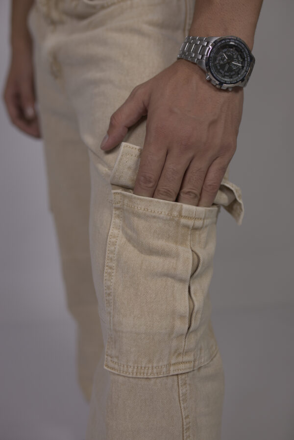 PERIES EAGLE Men’s Jeans Pant, Light Brown - Image 3